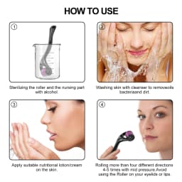Professional 540 Derma Roller For Hair Growth Beard Growth Micro Face Roller For Skin Care