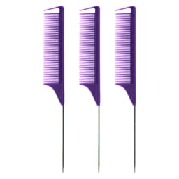 Pro Pointed Tail Salon Hairdressing Hair Styling Anti-static Comb Hair Brush Steel Needle Pin Rat Tail Combs Barber Accessories