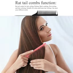 Pro Pointed Tail Salon Hairdressing Hair Styling Anti-static Comb Hair Brush Steel Needle Pin Rat Tail Combs Barber Accessories