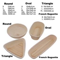 Rattan Bread Proofing Basket Bread Basket Oval Rattan Wicker Dough Fermentation Sourdough Banneton