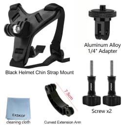 Motorcycle Helmet Chin Strap Mount for GoPro Hero 13 12 11 10 9 8 DJI Osmo Insta360 SJCAM SJ4000 AKASO Action Camera Accessories
