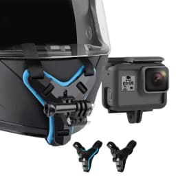 Motorcycle Helmet Chin Strap Mount for GoPro Hero 13 12 11 10 9 8 DJI Osmo Insta360 SJCAM SJ4000 AKASO Action Camera Accessories