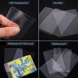 100 Pcs Transparent Playing Card Cover Clear Protector Sleeve Holder For Board Game ID Trading Folder Photo Pouch Kit
