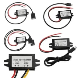12V/24V to 5V 3A Power Adapter Converter DC-DC Step Down Module USB-A Female/Type C/dual USB/open Wire Connector Waterproof CE