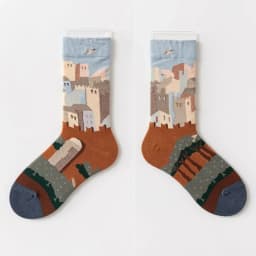 Hot Sale Colorful Cartoon Creative Fashion Vine Graffiti Novelty Men Women Socks Winter Warm Comfortable Cotton Sokken Dropship