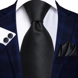 Hi-Tie 8.5cm Black Solid Striped Paisley Men's Business Tie Neck Tie for Men Fashion Luxury silk Wedding Necktie Gravatas