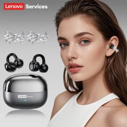 Choice Lenovo LE302 OWS Ear Clip Wireless Earphones Low Latency HD Call Bluetooth Headphones HiFi Music Sport Fashion Earbuds