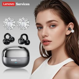 Choice Lenovo LE302 OWS Ear Clip Wireless Earphones Low Latency HD Call Bluetooth Headphones HiFi Music Sport Fashion Earbuds