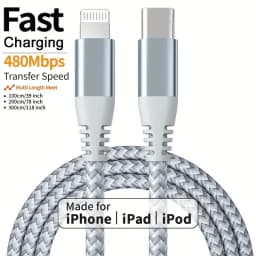 1PC 2PCS MFi Certified Fast Cable durable Nylon Braided Cord USB C to Lightning Cable Fast Charging Data for iPhone 14 13 12 11