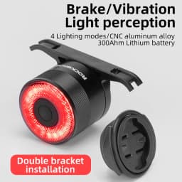 ROCKBROS Smart Brake Bicycle Tail Light MTB Road Seatpost Saddle Bike Rear Light Waterproof USB Charging Cycling Taillight