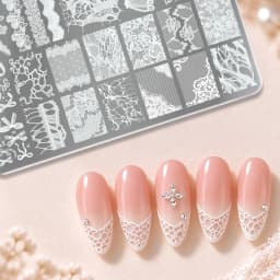 BORN PRETTY Classic Plaid French Nail Stamping Plates Easy Design Flower Leaves Nail Printing Stencil Floral Line Stamp Template