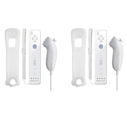 2 in 1 For Nintendo Wii Controller Set Optional Motion Plus Joystick Wireless Remote Gamepad with Silicone Case Video Game