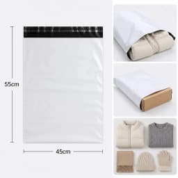 50Pcs Envelope Bag Plastic Express Envelope Storage Bag Gray White Mailing Bag Self Adhesive Sealed Packaging Pouch Express Bag