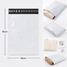 50Pcs Envelope Bag Plastic Express Envelope Storage Bag Gray White Mailing Bag Self Adhesive Sealed Packaging Pouch Express Bag