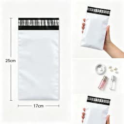 50Pcs Envelope Bag Plastic Express Envelope Storage Bag Gray White Mailing Bag Self Adhesive Sealed Packaging Pouch Express Bag
