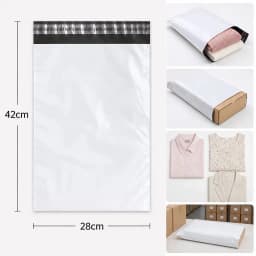 50Pcs Envelope Bag Plastic Express Envelope Storage Bag Gray White Mailing Bag Self Adhesive Sealed Packaging Pouch Express Bag