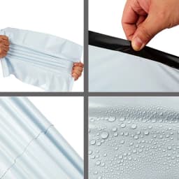 50Pcs Envelope Bag Plastic Express Envelope Storage Bag Gray White Mailing Bag Self Adhesive Sealed Packaging Pouch Express Bag