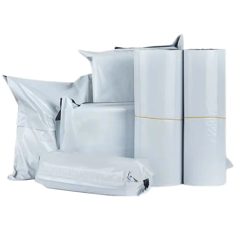 50Pcs Envelope Bag Plastic Express Envelope Storage Bag Gray White Mailing Bag Self Adhesive Sealed Packaging Pouch Express Bag