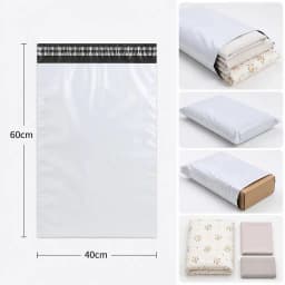 50Pcs Envelope Bag Plastic Express Envelope Storage Bag Gray White Mailing Bag Self Adhesive Sealed Packaging Pouch Express Bag