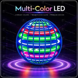 Pro Magic Flying Suspension Ball with Color LED & Auto 360° Gyro Spinner, Anti-Gravity Hover Orb, Outdoor Toy for Teens & Adults