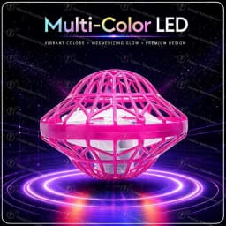 Pro Magic Flying Suspension Ball with Color LED & Auto 360° Gyro Spinner, Anti-Gravity Hover Orb, Outdoor Toy for Teens & Adults