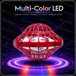 Pro Magic Flying Suspension Ball with Color LED & Auto 360° Gyro Spinner, Anti-Gravity Hover Orb, Outdoor Toy for Teens & Adults