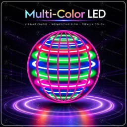 Pro Magic Flying Suspension Ball with Color LED & Auto 360° Gyro Spinner, Anti-Gravity Hover Orb, Outdoor Toy for Teens & Adults