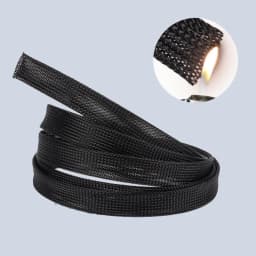 1/5/10M Black Insulated Braid Sleeving 6/8/10/30mm Tight PET Wire Cable Gland Protection Cable Sleeve Flame Retardant Nylon Tube