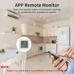 Zigbee Temperature Humidity Sensor For Smart Home LCD Screen Works With Tuya Alexa Google Home APP Smart Life Tuya Smart Yandex