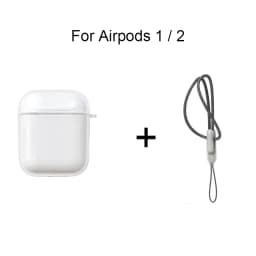 Clear Soft TPU Earphone Case for Airpods 4 3 2 1 Pro Pro2 Pro 3 Shockproof with Lanyard Strap for Airpods 4 Charging Case Cover