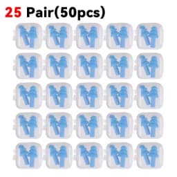 25/1Pair Ear Plugs Sleeping Noise Cancelling Reusable Silicone Sound Block Earplugs Summer Waterproof Swimming Ear Plug With Box