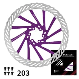 BUCKLOS Ultralight MTB Bike Hydraulic Disc Brake Rotor 160/180/203mm Mountain Road Racing Bicycle Brake Disc with 6 Free Bolts