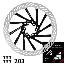 BUCKLOS Ultralight MTB Bike Hydraulic Disc Brake Rotor 160/180/203mm Mountain Road Racing Bicycle Brake Disc with 6 Free Bolts