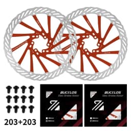 BUCKLOS Ultralight MTB Bike Hydraulic Disc Brake Rotor 160/180/203mm Mountain Road Racing Bicycle Brake Disc with 6 Free Bolts