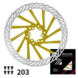BUCKLOS Ultralight MTB Bike Hydraulic Disc Brake Rotor 160/180/203mm Mountain Road Racing Bicycle Brake Disc with 6 Free Bolts