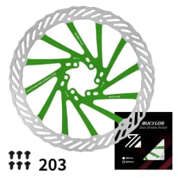BUCKLOS Ultralight MTB Bike Hydraulic Disc Brake Rotor 160/180/203mm Mountain Road Racing Bicycle Brake Disc with 6 Free Bolts