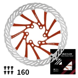 BUCKLOS Ultralight MTB Bike Hydraulic Disc Brake Rotor 160/180/203mm Mountain Road Racing Bicycle Brake Disc with 6 Free Bolts