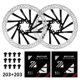 BUCKLOS Ultralight MTB Bike Hydraulic Disc Brake Rotor 160/180/203mm Mountain Road Racing Bicycle Brake Disc with 6 Free Bolts