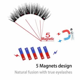 3D Natural Magnetic Eyelashes,With 5 Magnetic Lashes Shipping Box Eyelashes Handmade False Gift Reusable Support Drop Magne T6N2