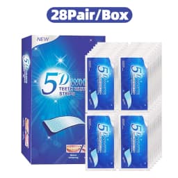 5D White Teeth Whitening Strip Whitening Gel Whiter Strip Removing Smoking Coffee Stain Effective Home Use Tooth Whitening Kit