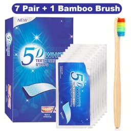 5D White Teeth Whitening Strip Whitening Gel Whiter Strip Removing Smoking Coffee Stain Effective Home Use Tooth Whitening Kit