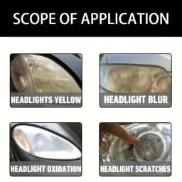 Car Headlight Restoration Polishing Kit - Auto Scratch Remover Headlamp Yellowed & Oxidation Cleaner Repair Paste for Headlight