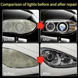 Car Headlight Restoration Polishing Kit - Auto Scratch Remover Headlamp Yellowed & Oxidation Cleaner Repair Paste for Headlight
