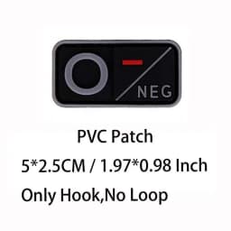 Small Patch with Hook,PVC Blood Type A B AB O POS NEG Emblemen,Patches Military Tactical Badges on Backpack,Outdoor Equipment