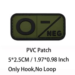 Small Patch with Hook,PVC Blood Type A B AB O POS NEG Emblemen,Patches Military Tactical Badges on Backpack,Outdoor Equipment