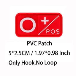 Small Patch with Hook,PVC Blood Type A B AB O POS NEG Emblemen,Patches Military Tactical Badges on Backpack,Outdoor Equipment