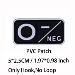 Small Patch with Hook,PVC Blood Type A B AB O POS NEG Emblemen,Patches Military Tactical Badges on Backpack,Outdoor Equipment