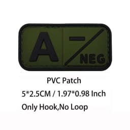 Small Patch with Hook,PVC Blood Type A B AB O POS NEG Emblemen,Patches Military Tactical Badges on Backpack,Outdoor Equipment