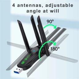 AX900 WiFi USB Adapter WiFi6 Bluetooth 5.4 Dual Band 2.4G+5.8Ghz 4 Antenna Dongle USB Wireless Card Receiver for PC/Laptop
