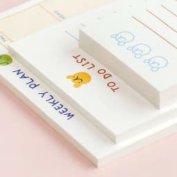 JIANWU 100sheets/50sheets Cute Plan Series Memo Pad Kawaii To Do List Weekly Plan Daily Plan Stationery School Office Supplies